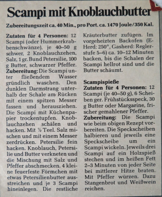 SCAMPI MIT KNOBLAUCHBUTTER