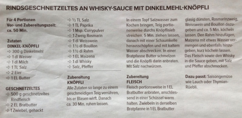 GESCHN�TZELTES WHISKY-SAUCE