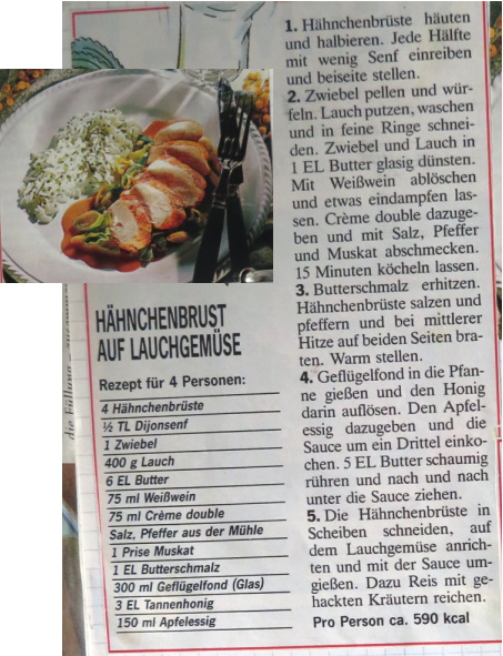 POULET MIT HONIG-LAUCH