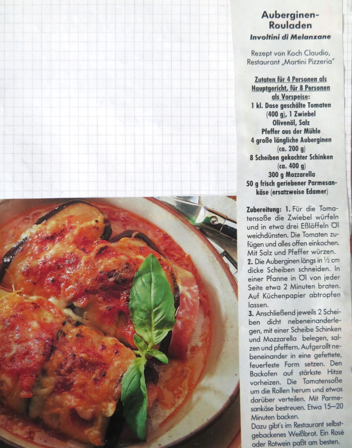 INVOLTINI DI MELANZANE MIT MOZZARELLA