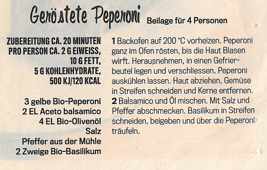 PEPERONI GER�STET