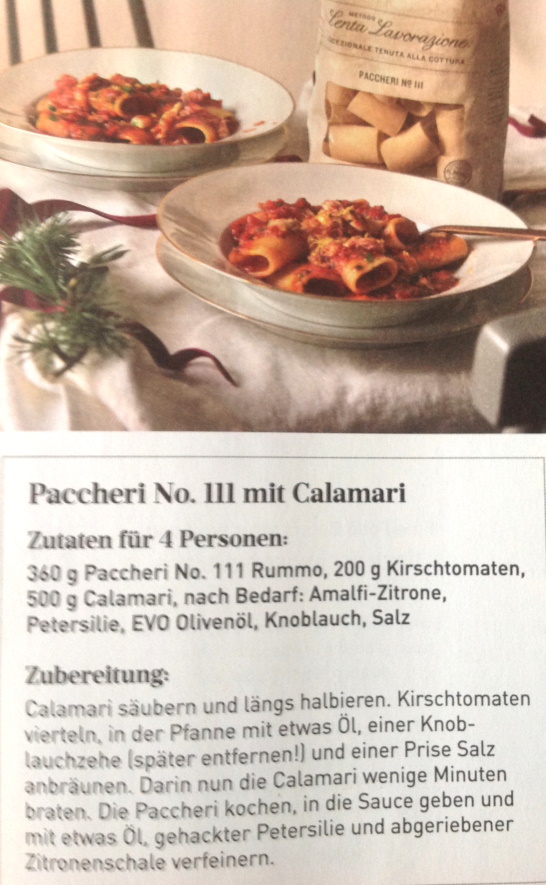 PACCHERI CON CALAMARI