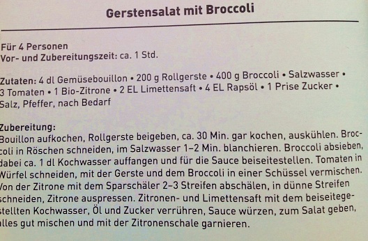 BROCCOLO-SALAT GERSTE