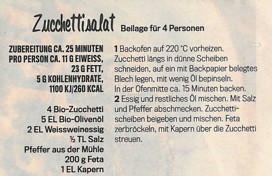 ZUCCHETTISALAT